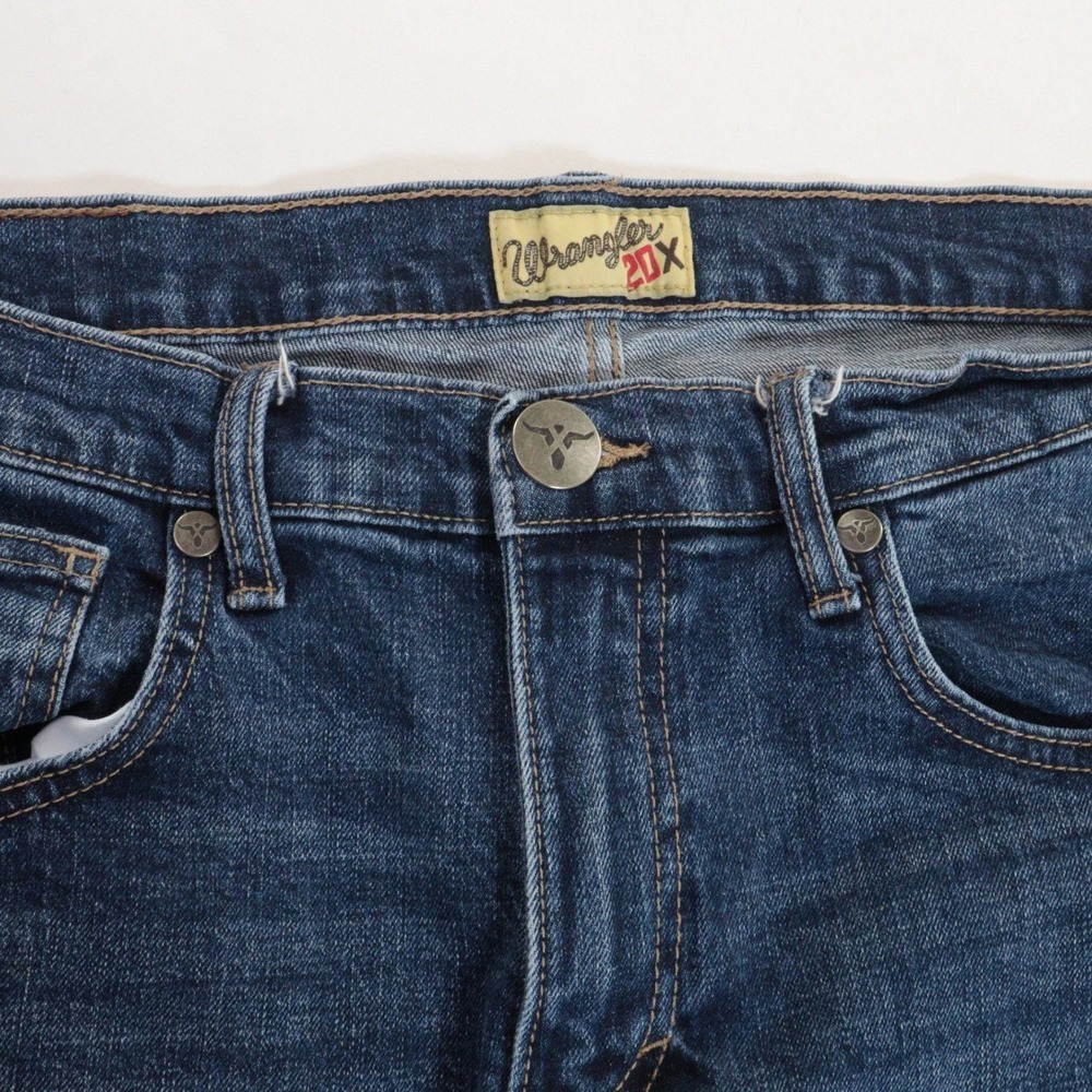 Wrangler Jeans 20X Style 44 Slim Straight Blue Cotton Blend Men 33x32 - Picture 8 of 8